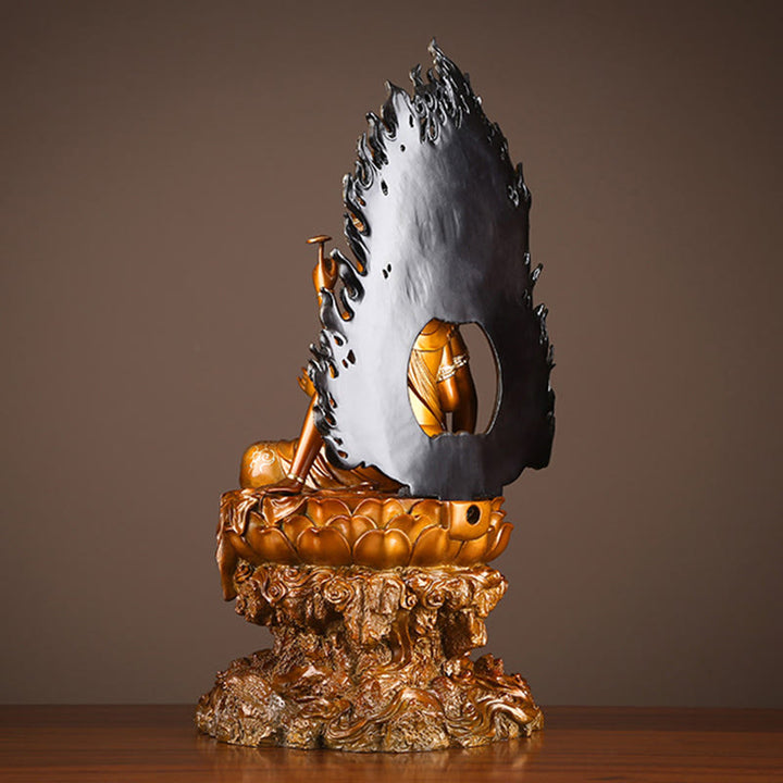Buddha Stones Kwan Yin Avalokitesvara Éxito Estatua De Latón Y Cobre Decoración Para El Altar De La Oficina En Casa