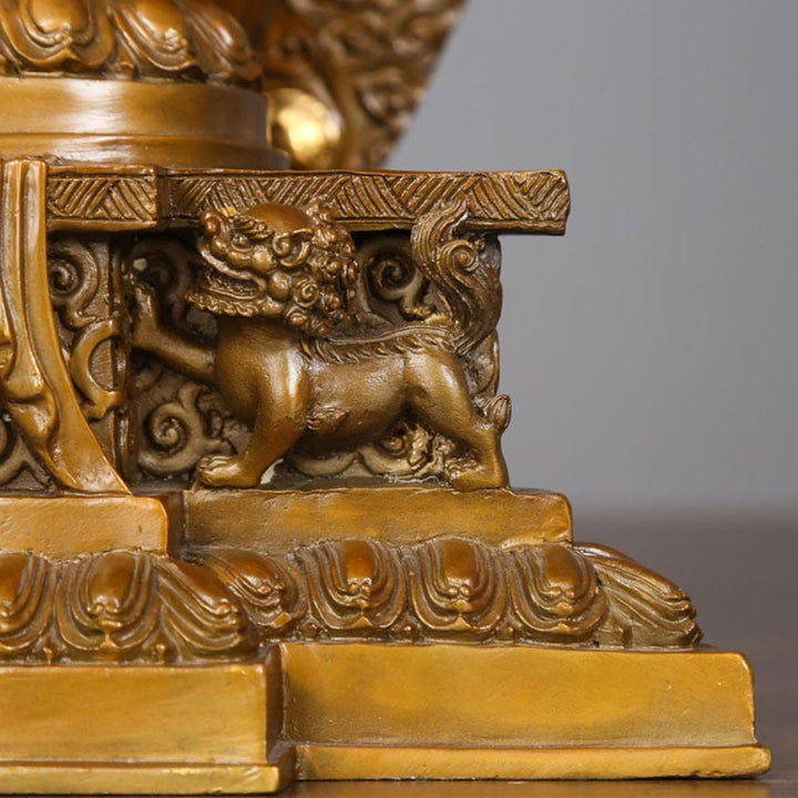 Buddha Stones Estatua de Decoración de Cobre y Latón de Kwan Yin de A mil Manos Avalokitesvara Hecha a Mano - image 8