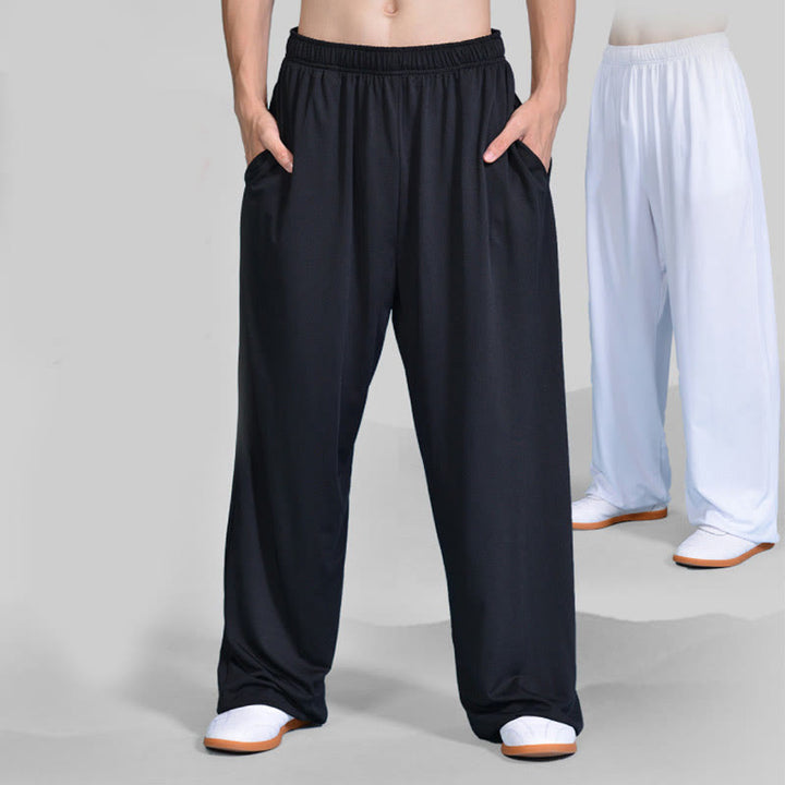 Pantalones de práctica de Tai Chi y Qigong unisex de verano con cintura elástica y bolsillos de Buddha Stones - image 0