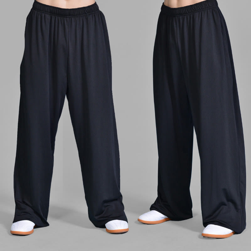 Pantalones de práctica de Tai Chi y Qigong unisex de verano con cintura elástica y bolsillos de Buddha Stones - image 2