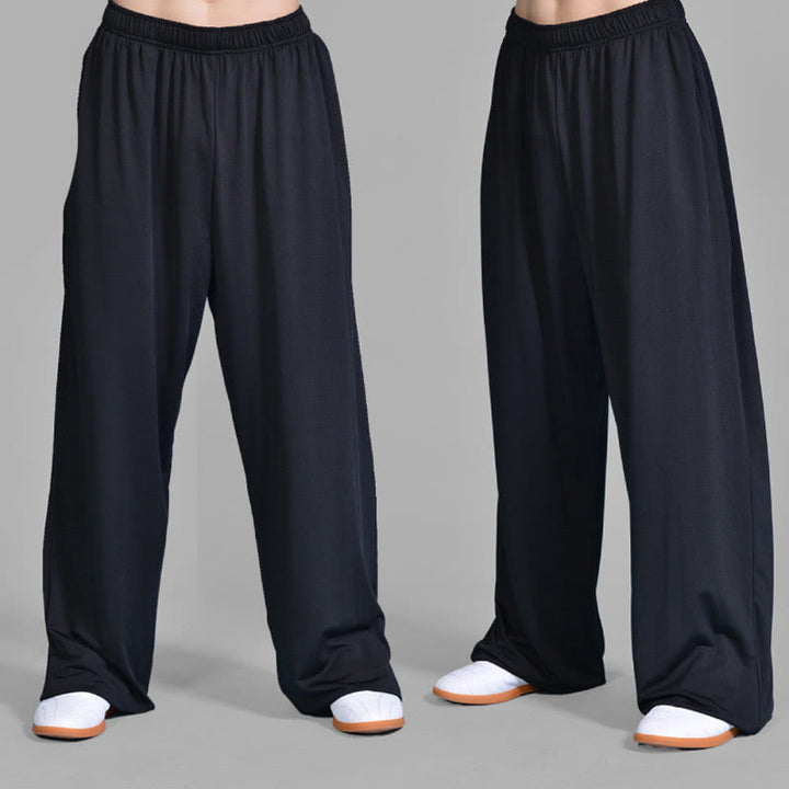 Pantalones de práctica de Tai Chi y Qigong unisex de verano con cintura elástica y bolsillos de Buddha Stones - image 2