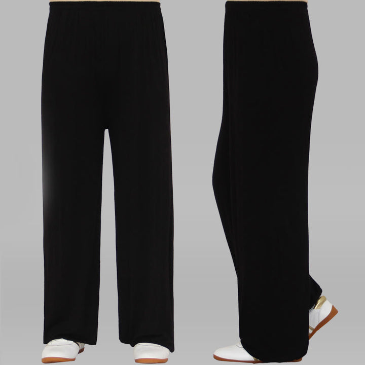 Pantalones Unisex Modal para Practicar Tai Chi y Qigong de Verano con Cintura Elástica de Buddha Stones - Negro - 3XL - Equivalente a la 2XL de EE. US./ UK/AU/ EU - image 1