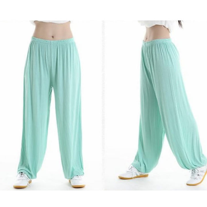 Pantalones Unisex Modal para Practicar Tai Chi y Qigong de Verano con Cintura Elástica de Buddha Stones - image 21