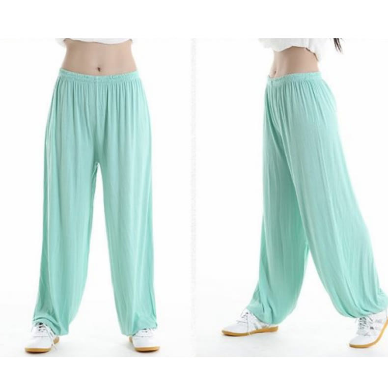 Pantalones Unisex Modal para Practicar Tai Chi y Qigong de Verano con Cintura Elástica de Buddha Stones - image 21
