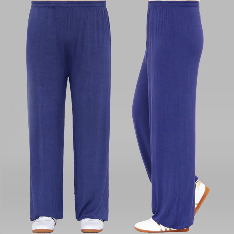 Pantalones Unisex Modal para Practicar Tai Chi y Qigong de Verano con Cintura Elástica de Buddha Stones - Azul aciano - 3XL- APTO PARA US . UK/AU - 2XL - image 26