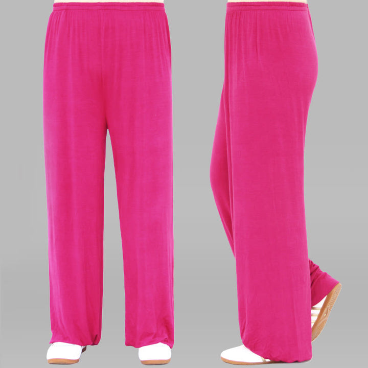 Pantalones Unisex Modal para Practicar Tai Chi y Qigong de Verano con Cintura Elástica de Buddha Stones - Rosa oscuro - 3XL- APTO PARA US . UK/AU - 2XL - image 29