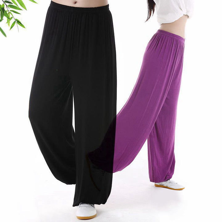 Pantalones Unisex Modal para Practicar Tai Chi y Qigong de Verano con Cintura Elástica de Buddha Stones - image 0