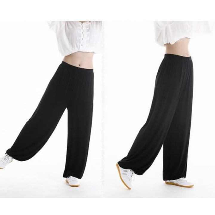 Pantalones Unisex Modal para Practicar Tai Chi y Qigong de Verano con Cintura Elástica de Buddha Stones - image 6