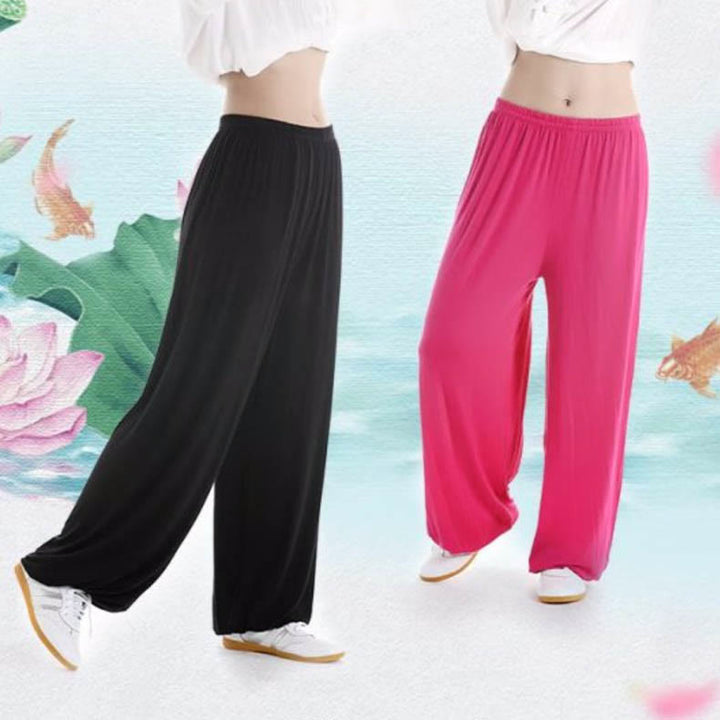 Pantalones Unisex Modal para Practicar Tai Chi y Qigong de Verano con Cintura Elástica de Buddha Stones - image 2