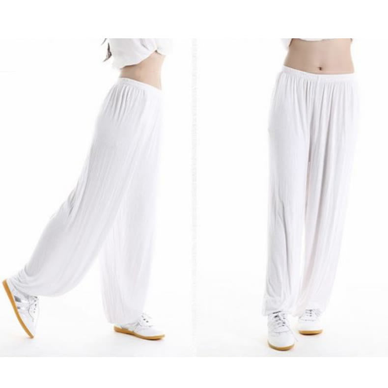 Pantalones Unisex Modal para Practicar Tai Chi y Qigong de Verano con Cintura Elástica de Buddha Stones - image 12