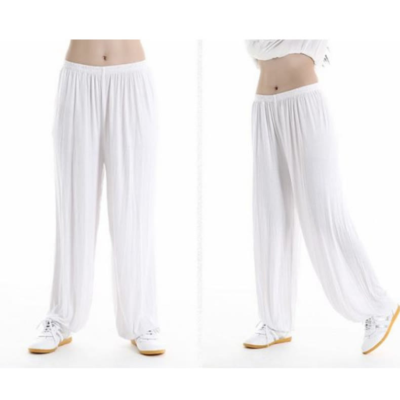 Pantalones Unisex Modal para Practicar Tai Chi y Qigong de Verano con Cintura Elástica de Buddha Stones - image 11