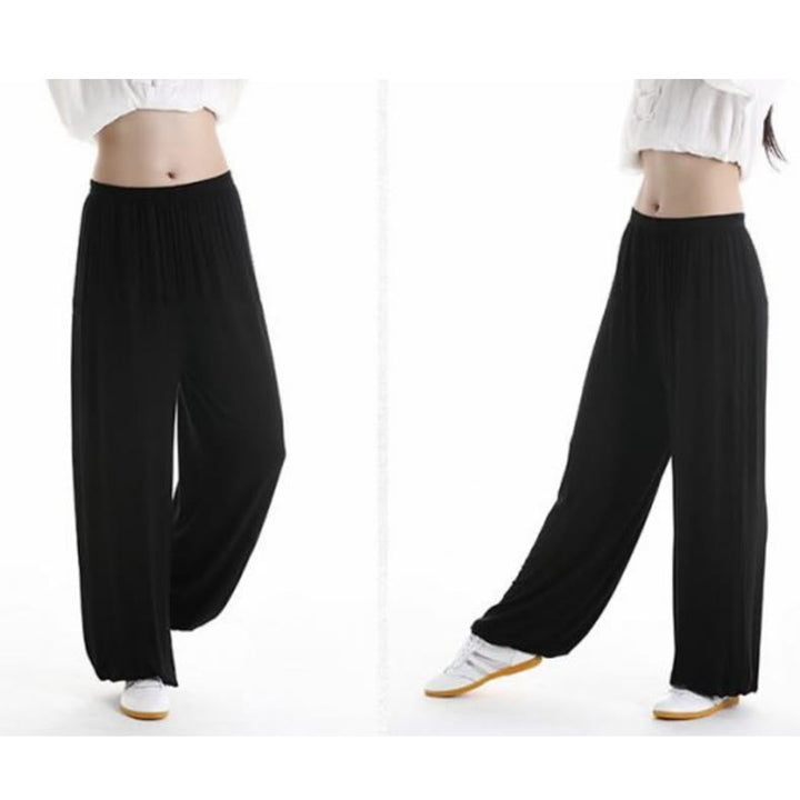 Pantalones Unisex Modal para Practicar Tai Chi y Qigong de Verano con Cintura Elástica de Buddha Stones - image 5