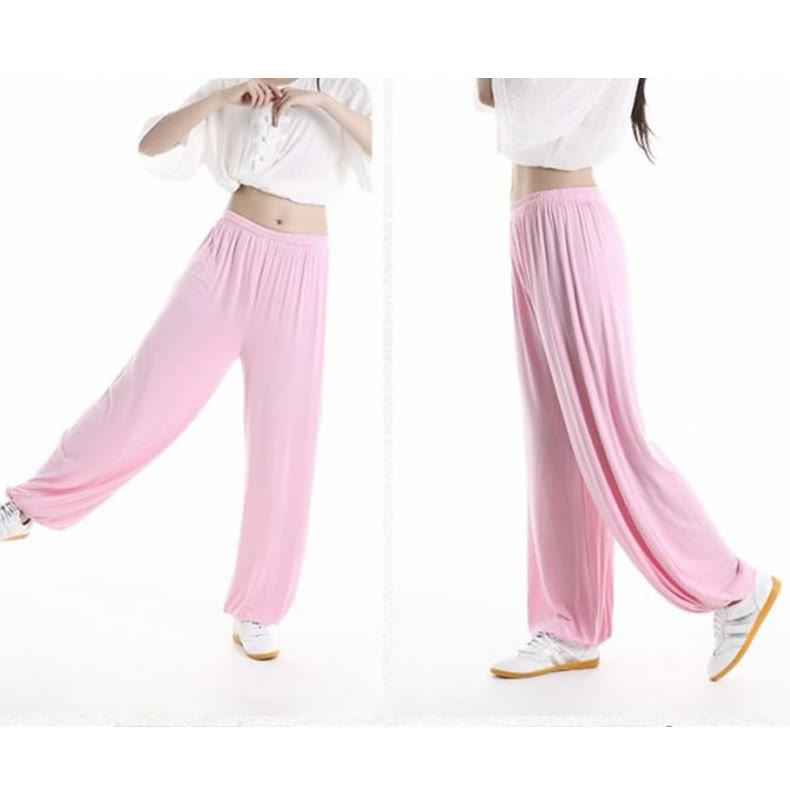 Pantalones Unisex Modal para Practicar Tai Chi y Qigong de Verano con Cintura Elástica de Buddha Stones - image 15