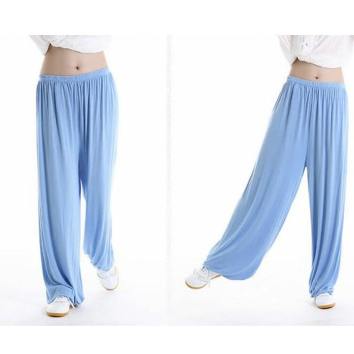 Pantalones Unisex Modal para Practicar Tai Chi y Qigong de Verano con Cintura Elástica de Buddha Stones - image 24