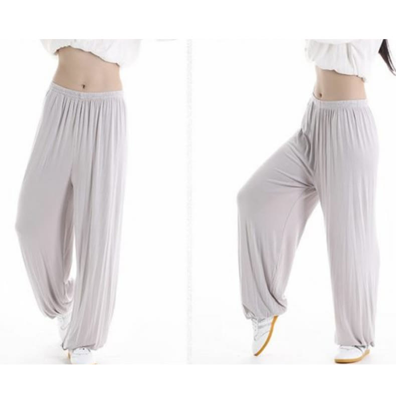 Pantalones Unisex Modal para Practicar Tai Chi y Qigong de Verano con Cintura Elástica de Buddha Stones - image 34