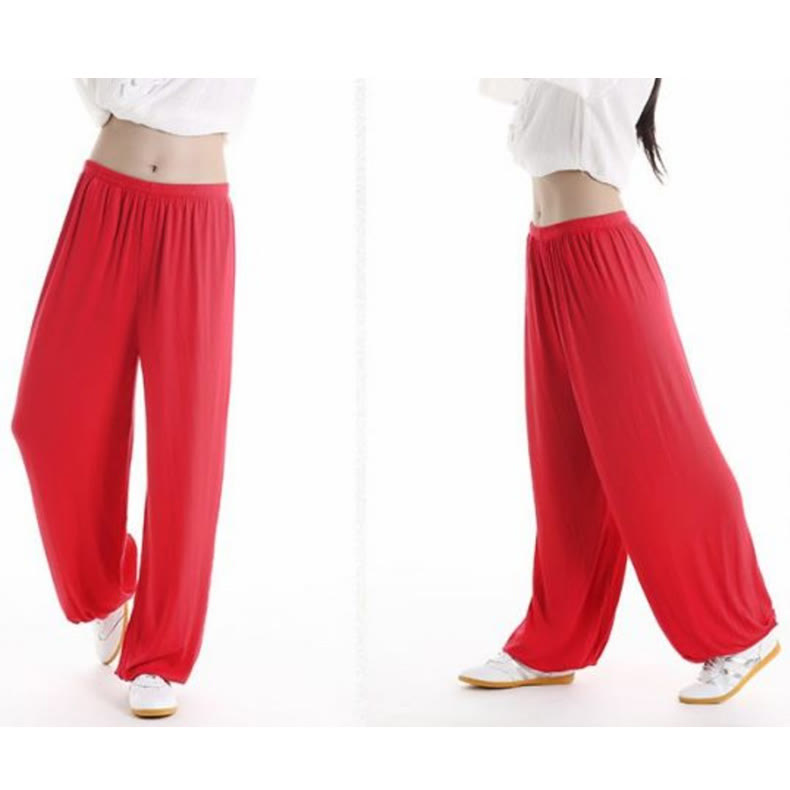 Pantalones Unisex Modal para Practicar Tai Chi y Qigong de Verano con Cintura Elástica de Buddha Stones - image 17