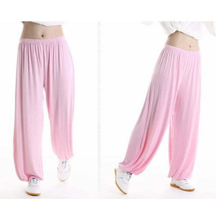 Pantalones Unisex Modal para Practicar Tai Chi y Qigong de Verano con Cintura Elástica de Buddha Stones - image 14