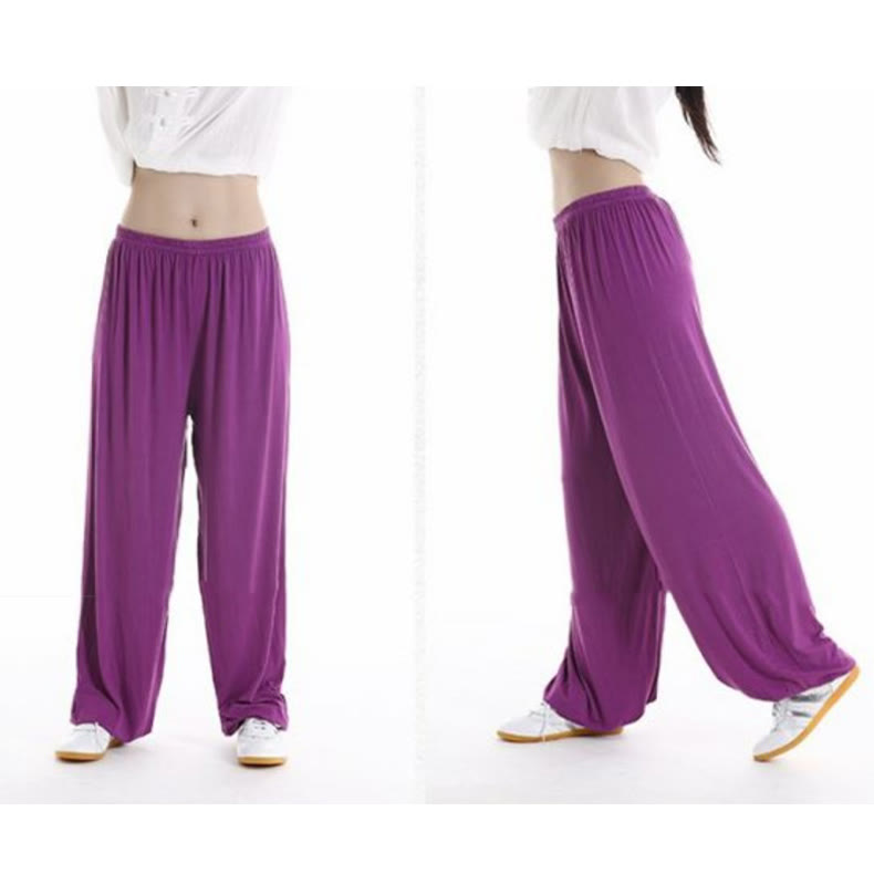 Pantalones Unisex Modal para Practicar Tai Chi y Qigong de Verano con Cintura Elástica de Buddha Stones - image 8