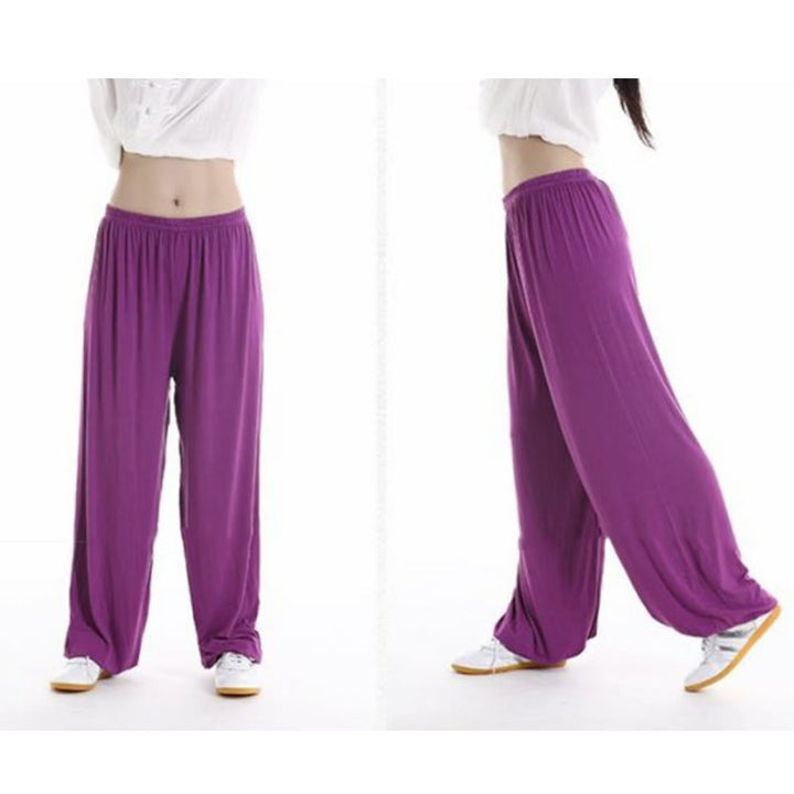 Pantalones Unisex Modal para Practicar Tai Chi y Qigong de Verano con Cintura Elástica de Buddha Stones - image 8