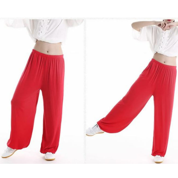Pantalones Unisex Modal para Practicar Tai Chi y Qigong de Verano con Cintura Elástica de Buddha Stones - image 18