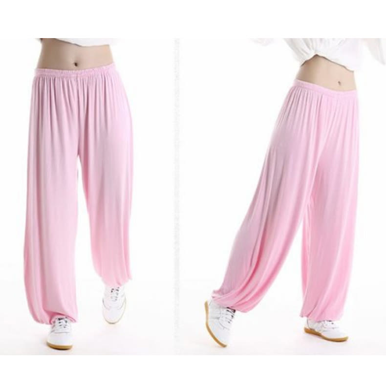 Pantalones Unisex Modal para Practicar Tai Chi y Qigong de Verano con Cintura Elástica de Buddha Stones - image 14