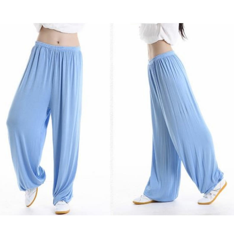 Pantalones Unisex Modal para Practicar Tai Chi y Qigong de Verano con Cintura Elástica de Buddha Stones - image 25
