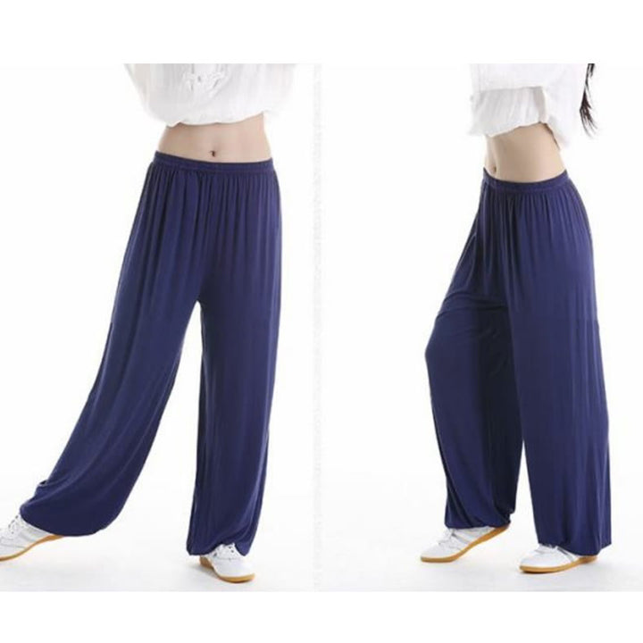 Pantalones Unisex Modal para Practicar Tai Chi y Qigong de Verano con Cintura Elástica de Buddha Stones - image 28