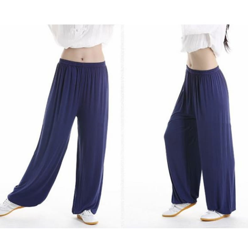 Pantalones Unisex Modal para Practicar Tai Chi y Qigong de Verano con Cintura Elástica de Buddha Stones - image 28