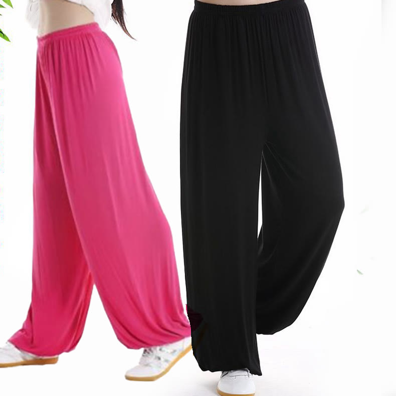 Pantalones Unisex Modal para Practicar Tai Chi y Qigong de Verano con Cintura Elástica de Buddha Stones - image 32