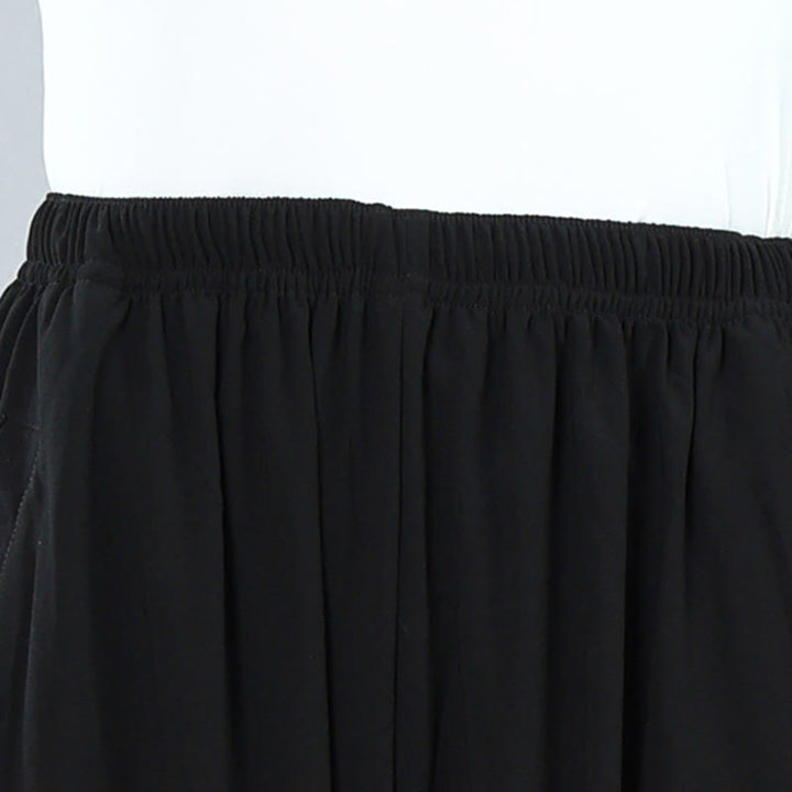 Pantalones de Algodón Transpirables con Bolsillos y Cintura Elástica de Verano Unisex para Práctica de Tai Chi Kung Fu Qigong Buddha Stones - image 8