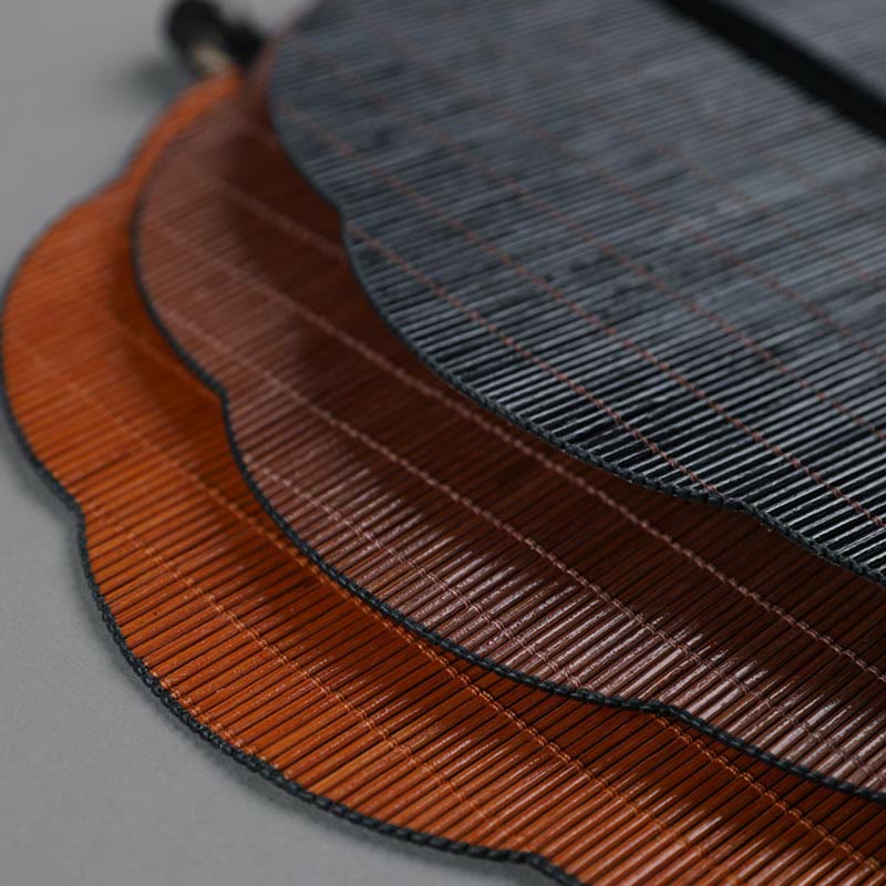 Buddha Stones Abanico portátil de mango largo de bambú hechas a mano estilo chino