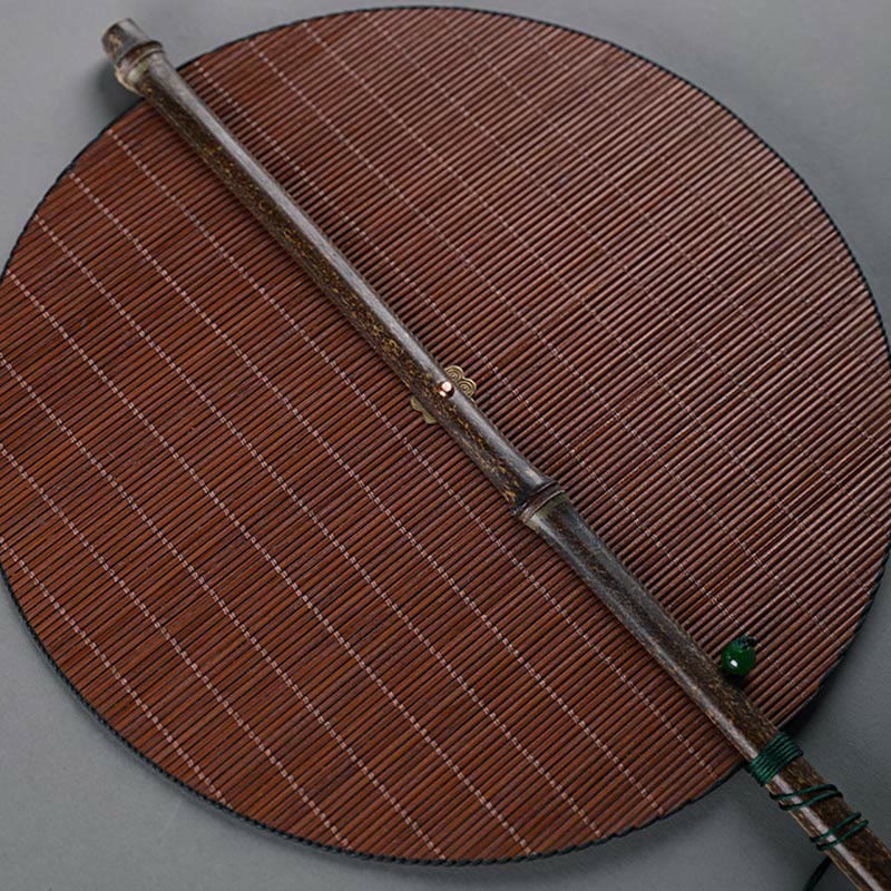 Buddha Stones Abanico portátil de mango largo de bambú hechas a mano estilo chino