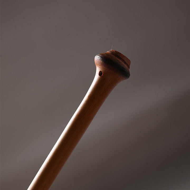 Abanico de mango largo de bambú hecho a mano de estilo chino de Buddha Stones