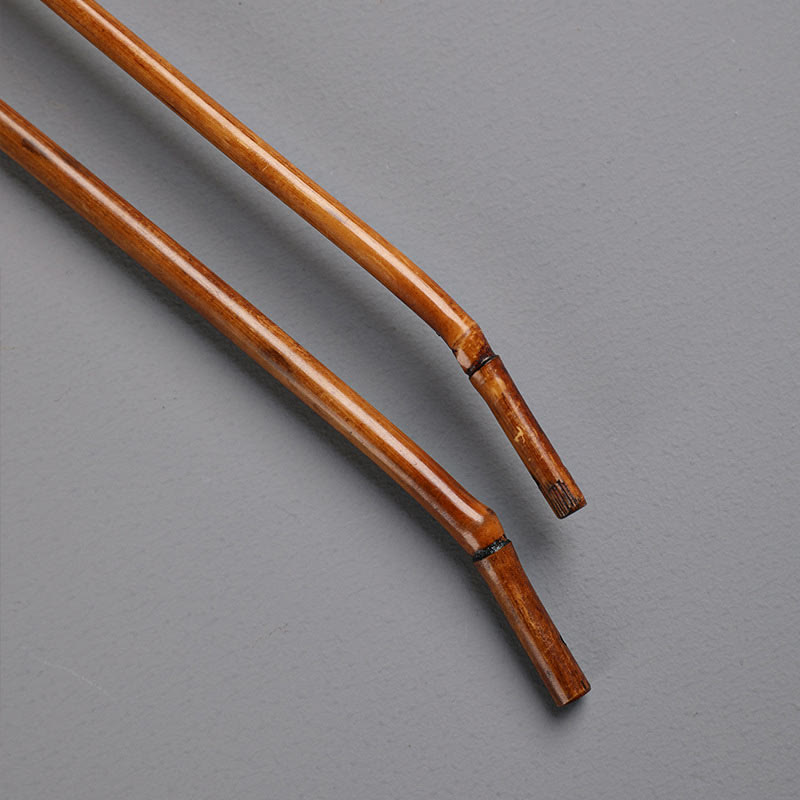 Buddha Stones Abanico de Bambú con Mango Largo de Estilo Chino Hecho a Mano en Forma Redonda