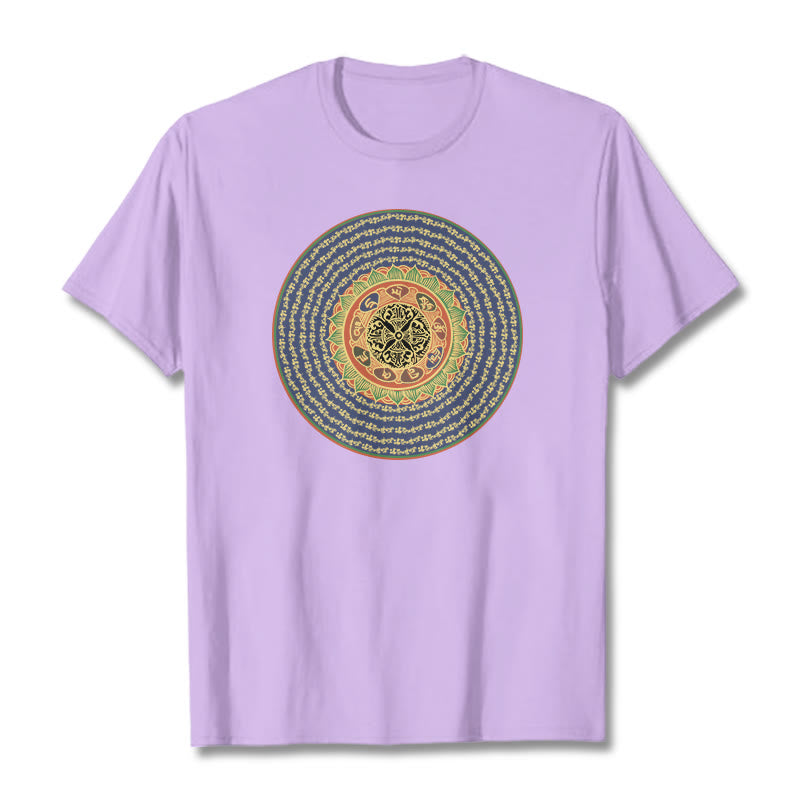 Camiseta sánscrita con Buddha Stones 108 Om Mani Padme Hum Mantra - Ciruela - 2XL - image 19