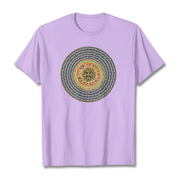 Camiseta sánscrita con Buddha Stones 108 Om Mani Padme Hum Mantra - Ciruela - 2XL - image 19