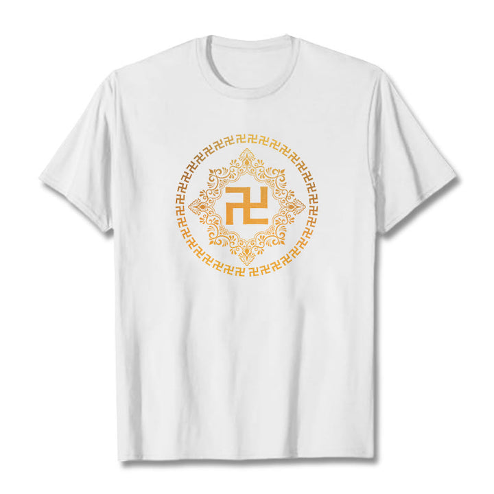 Camiseta con esvástica y Buddha Stones - Blanco - 2XL - image 0
