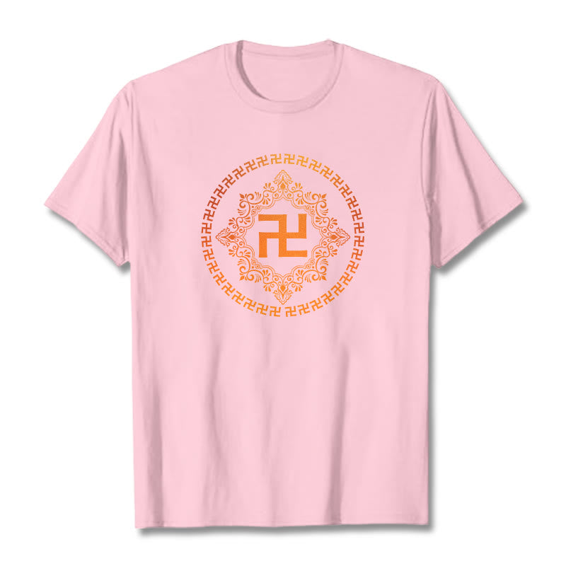Camiseta con esvástica y Buddha Stones - rosa claro - 2XL - image 11