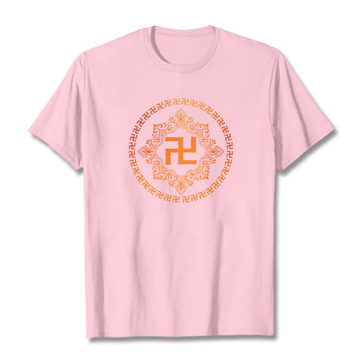 Camiseta con esvástica y Buddha Stones - rosa claro - 2XL - image 11