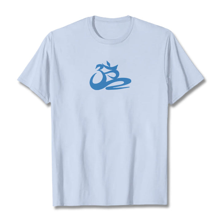 Camiseta OM con Buddha Stones - Cian claro - 2XL - image 12
