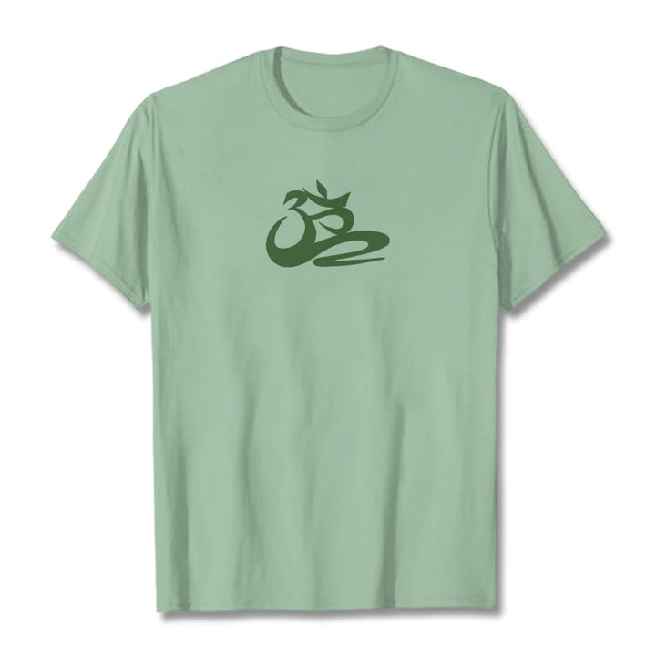 Camiseta OM con Buddha Stones - Verde pálido - 2XL - image 16