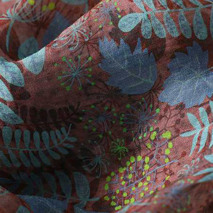 Pantalones de verano con hojas azules y plantas de Buddha Stones para mujer con bolsillos - image 8