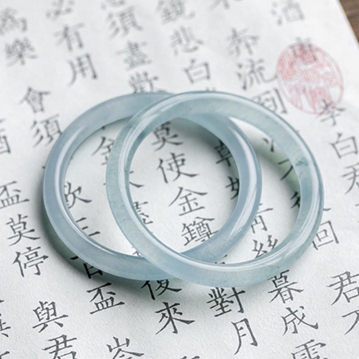 Pulsera Serenity de aguamarina natural con Buddha Stones
