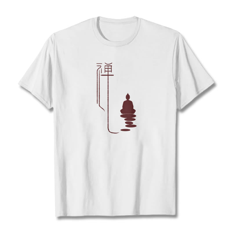 Camiseta con Buddha Stones y Buda zen - Blanco - 2XL - image 9