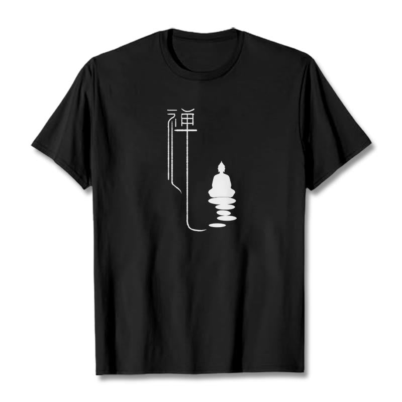 Camiseta con Buddha Stones y Buda zen - Negro - 2XL - image 5