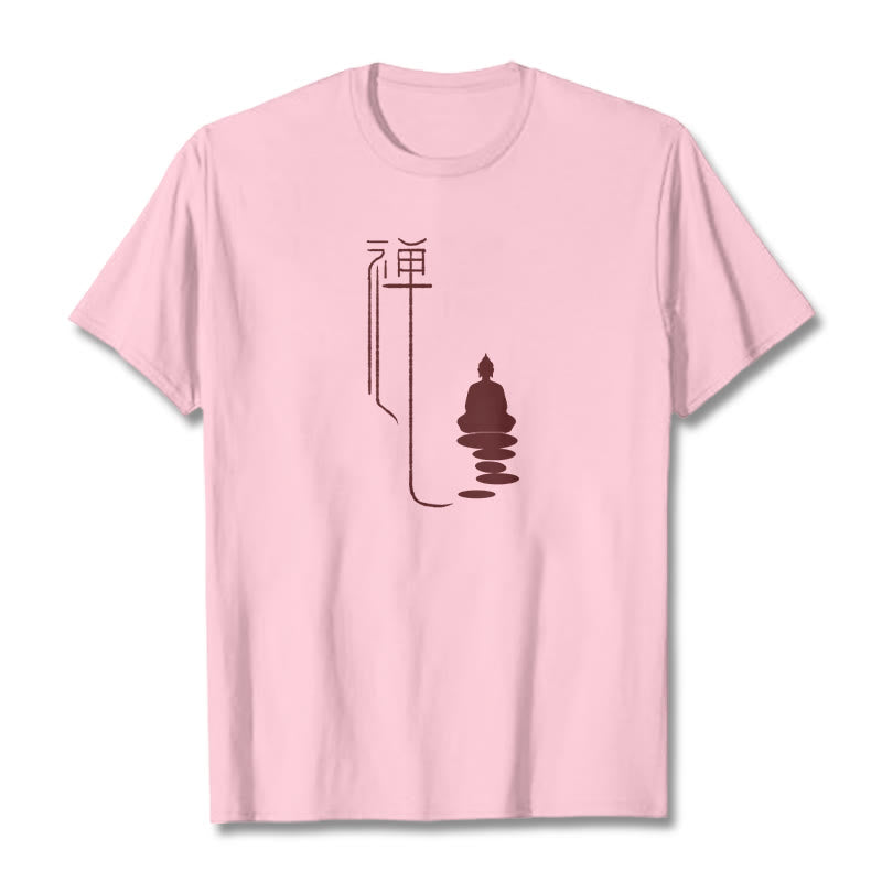 Camiseta con Buddha Stones y Buda zen - rosa claro - 2XL - image 11