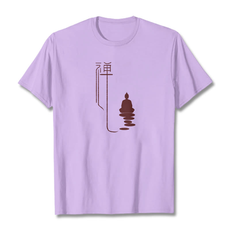 Camiseta con Buddha Stones y Buda zen - Ciruela - 2XL - image 14