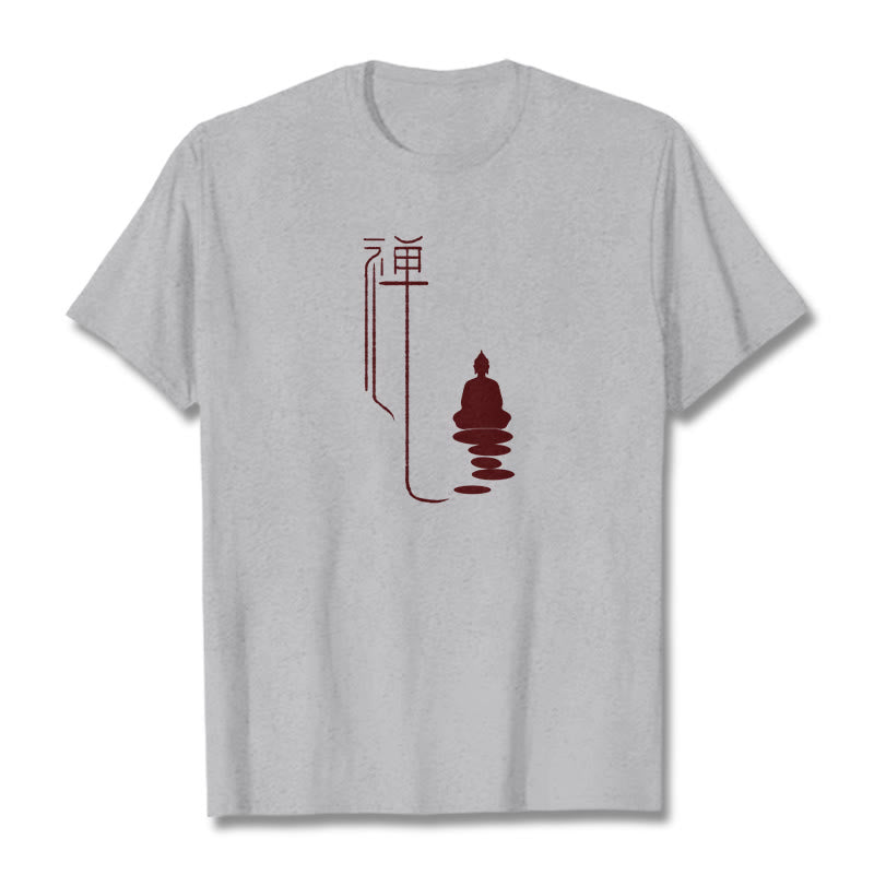 Camiseta con Buddha Stones y Buda zen - Gris claro - 2XL - image 18