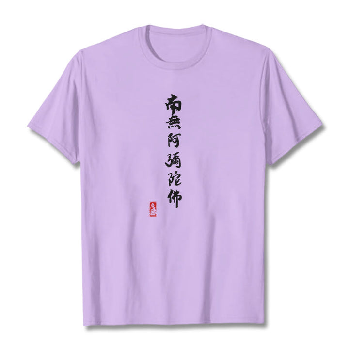 Camiseta con Buddha Stones Nan Wu E Mi Tuo Fo - Ciruela - 2XL - image 18