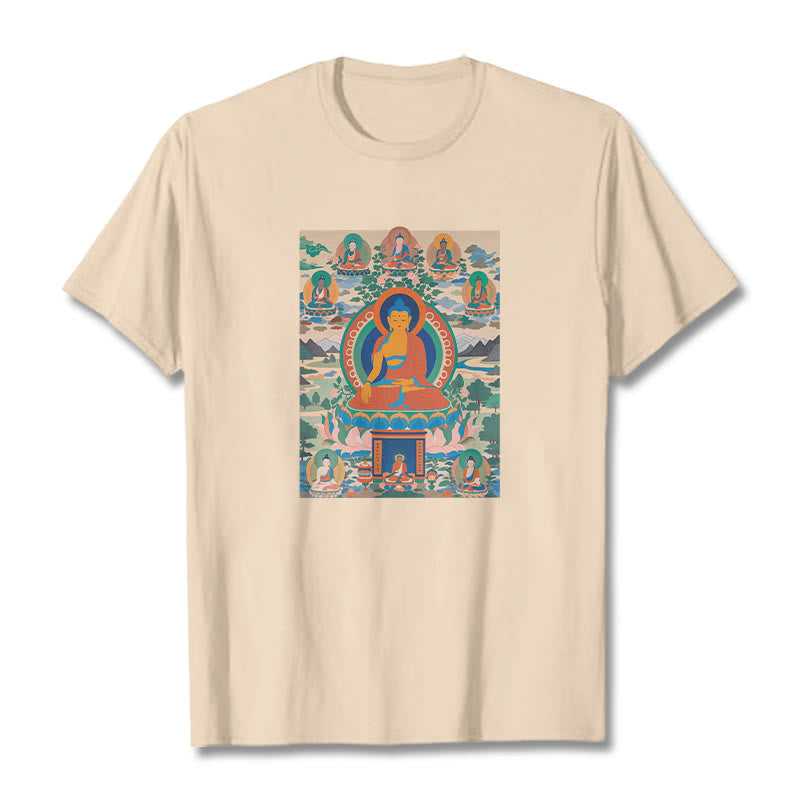 Camiseta con el Sutra del Buda de la Medicina transformado en arte con las Buddha Stones - Sopa de mariscos - 2XL - image 10